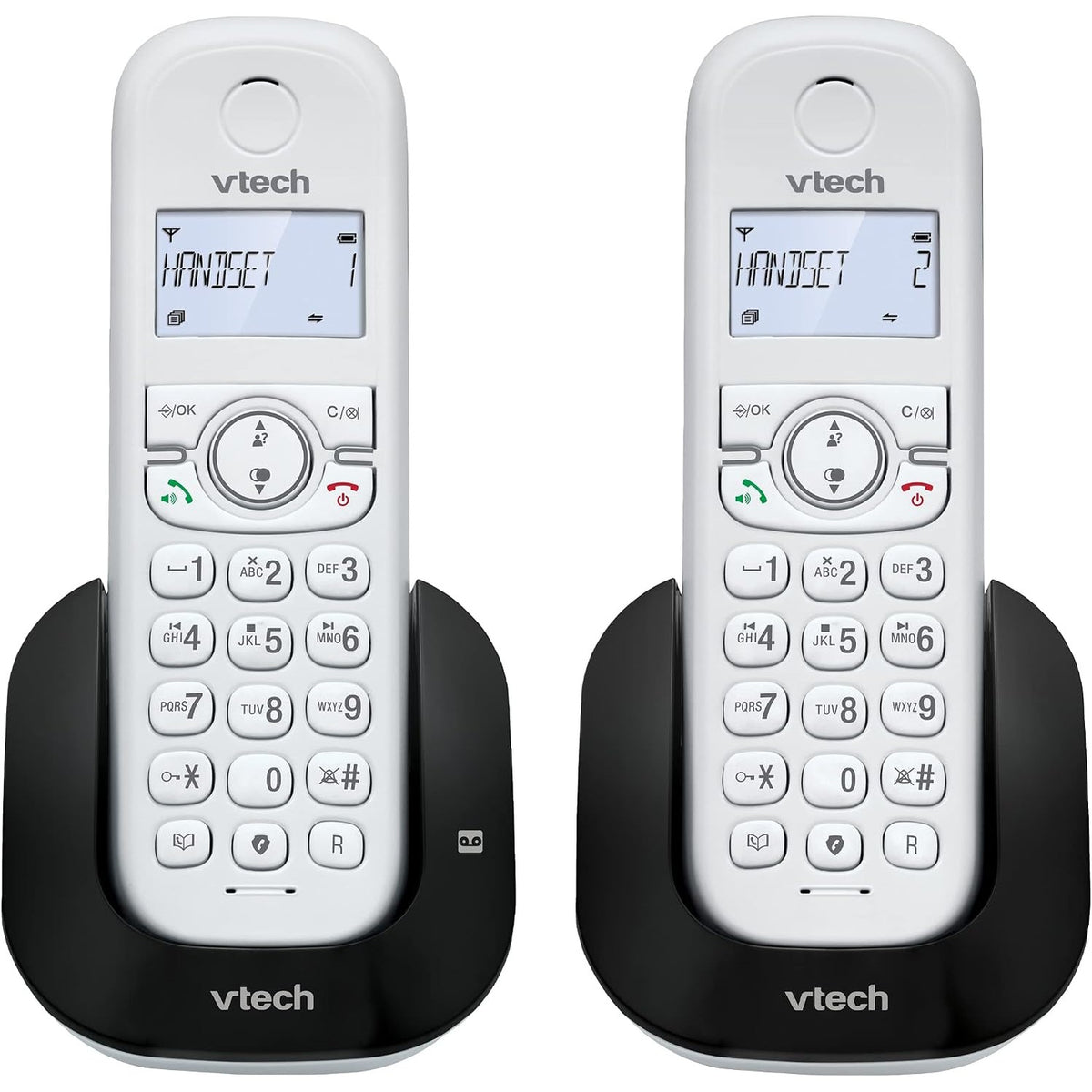 309790 - VTECH Telefon pa tel DECT me 2 telefona CS1551, karikues, sekretari telefonike, bllokim thirrjesh, identifikim telefonuesi, altoparlant pa duar, ekran me ndriçim nga prapa