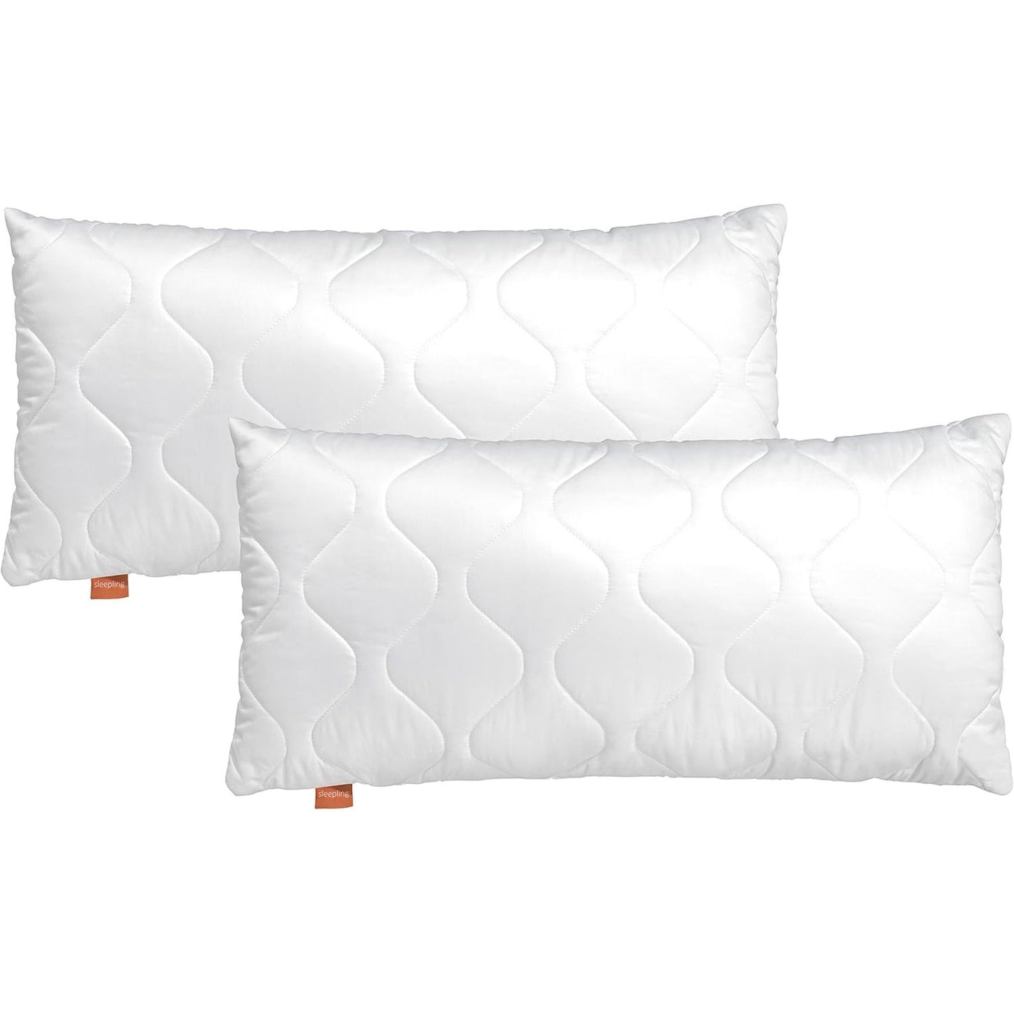 253032 - Jastëk gjumi 40x80 cm, pako me 2 copë | Jastëk miqësor ndaj alergjive, i lahet, Prodhuar në BE, i çertifikuar Oeko-Tex, Comfort 100