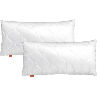 253032 - Jastëk gjumi 40x80 cm, pako me 2 copë | Jastëk miqësor ndaj alergjive, i lahet, Prodhuar në BE, i çertifikuar Oeko-Tex, Comfort 100