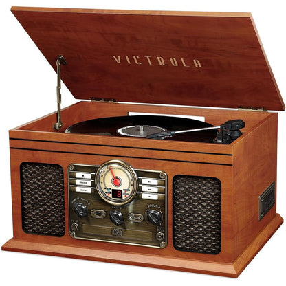 188662 - VICTROLA Sistem Stereo Classic 6-në-1 me Gramafon Bluetooth, Ngjyra Mahogany