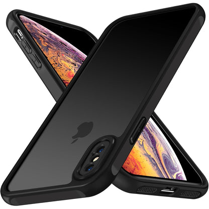 274579 - IVOLER Mbrojtëse për iPhone XS dhe iPhone X 5.8 inç, Mbrojtje e plotë e kamerës, e zezë