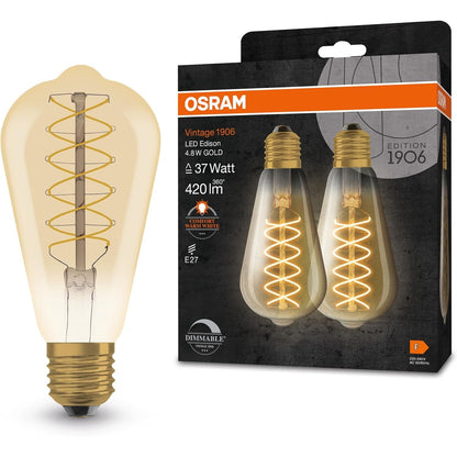 214774 - OSRAM Llambë LED Vintage 1906 Edison, 4.8W, 420lm, dritë e bardhë e ngrohtë, bazë E27