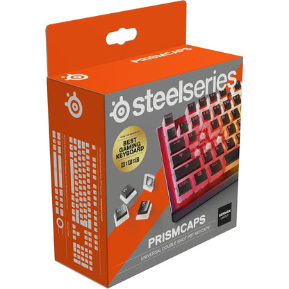 266550 - STEELSERIES PrismCaps – Set tastierash me dy kapëse me pamje "pudding" – I pajtueshëm me të gjitha tastierat mekanike të zakonshme – Trungu MX – E zezë