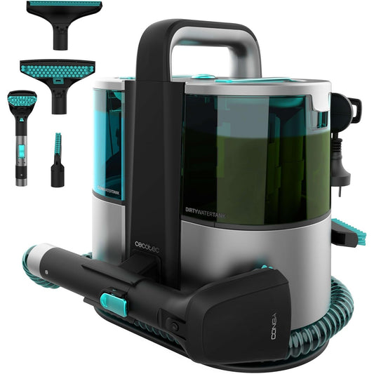 144258 - CECOTEC Conga 3000 Carpetclean Pastrues Qilimash 3-në-1, 400W, me Korrent, Spërkat, Pastron dhe Fshin - me 2 Rezervuarë Ujë (i Pastër dhe i Ndyrë), Spërkatës Uji, Rreze Veprimi 6m, dhe Tub Fleksibël 1.2m