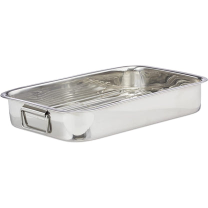 214333 - RELAXDAYS Furrë me skarë, çelik inox, e përshtatshme për lavastovilje, tepsi pjekjeje, argjend