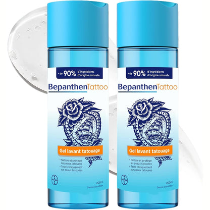 321595 - BEPANTHEN Xhel Pastrues për Tatuazhe, pH Neutral, 2x200ml