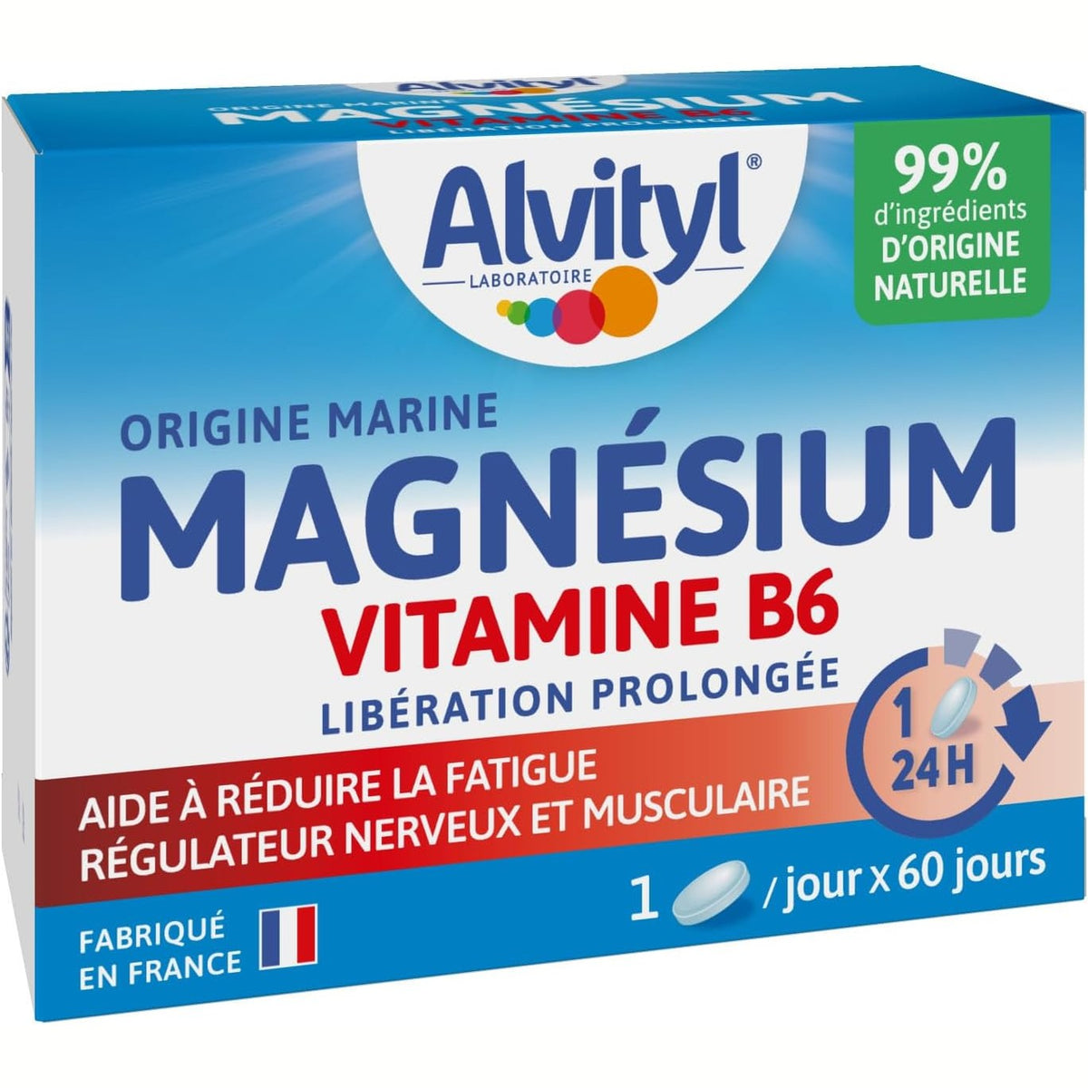 318715 - ALVITYL - Magnesium 300mg + Vitaminë B6 - Çlirim i Zgjatur - Furnizim me tableta për 60 ditë