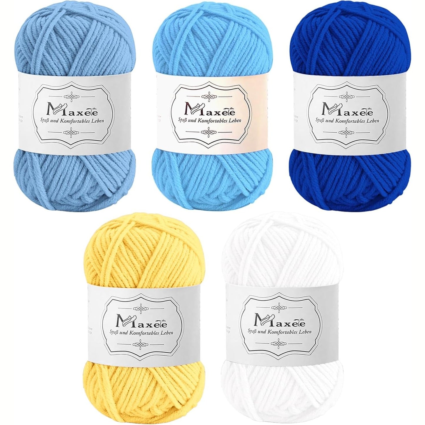 216048 - MAXEE Fije me grep 250g (50g*5 Ngjyra), Lesh akrilik për thurje
