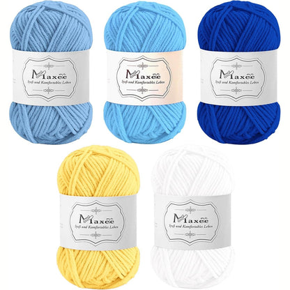 216048 - MAXEE Fije me grep 250g (50g*5 Ngjyra), Lesh akrilik për thurje