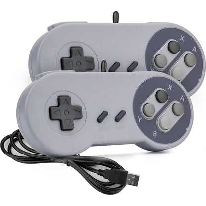 309207 - RIK USB Kontrollues Rii Classic Gamepad Joypad (Pako me 2, 1.5M) - Levë klasike USB për PC, Raspberry Pi, Windows, MAC, Linux, Android