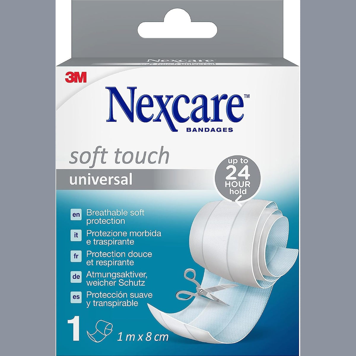 312456 - NEXCARE Fasha Universale Soft Touch, 1 m x 8 cm, 1/paketë