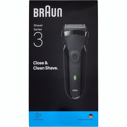 315877 - BRAUN Makinë rroje elektrike Series 3 300S, Fletë metalike, Gri, e papërshkueshme nga uji, Tehe fleksibël, 5 krehëra, Prerës qendror