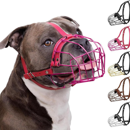 255746 - BRONZEDOG SURRAT METALIK PËR QEN AMSTAFF, SHPORTË TELI, RRIPA LËKURE TË RREGULLOSHËM PËR QEN TË MËDHEJ