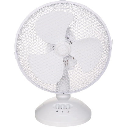 288422 - RUSSELL HOBBS Ventilator Tavoline RHPDF0921, Portativ, 23 cm, 2 Shpejtësi, Lëkundje, Funksionim i Qetë, i Bardhë