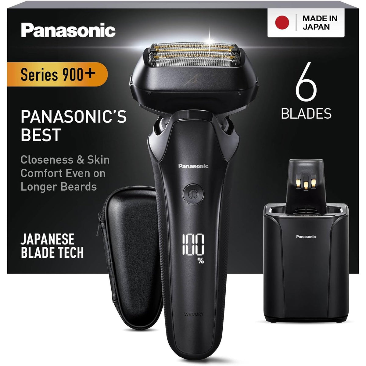 307095 - PANASONIC ES-LS9A-K803 Makinë rroje elektrike për burra, 6 tehe, për lagësht dhe tharje, me sensor dhe sistem pastrimi.