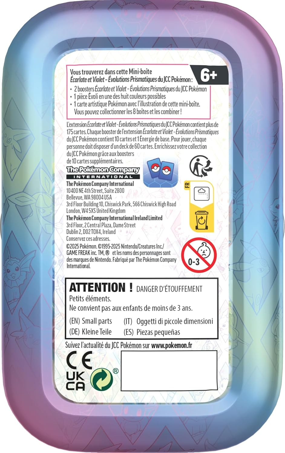 60820 - Pokémon - Kutia Mini në Ngjyrë të Shumëfishtë, Modeli 100-10059, e Impotuar nga Franca, Me përmasa 40x40cm