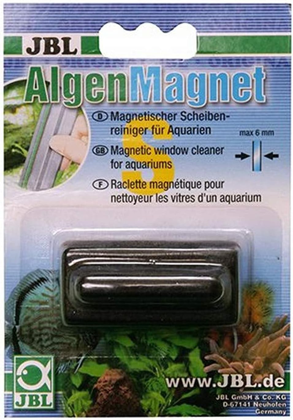 229954 - JBL Magnet 6129100 për Pastrimin e Xhamit të Akuariumit, S, i Zi