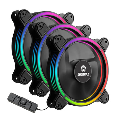 295182 - ENERMAX Pako ventilatorësh 120*120 TB RGB AD 3 (me ndriçim)