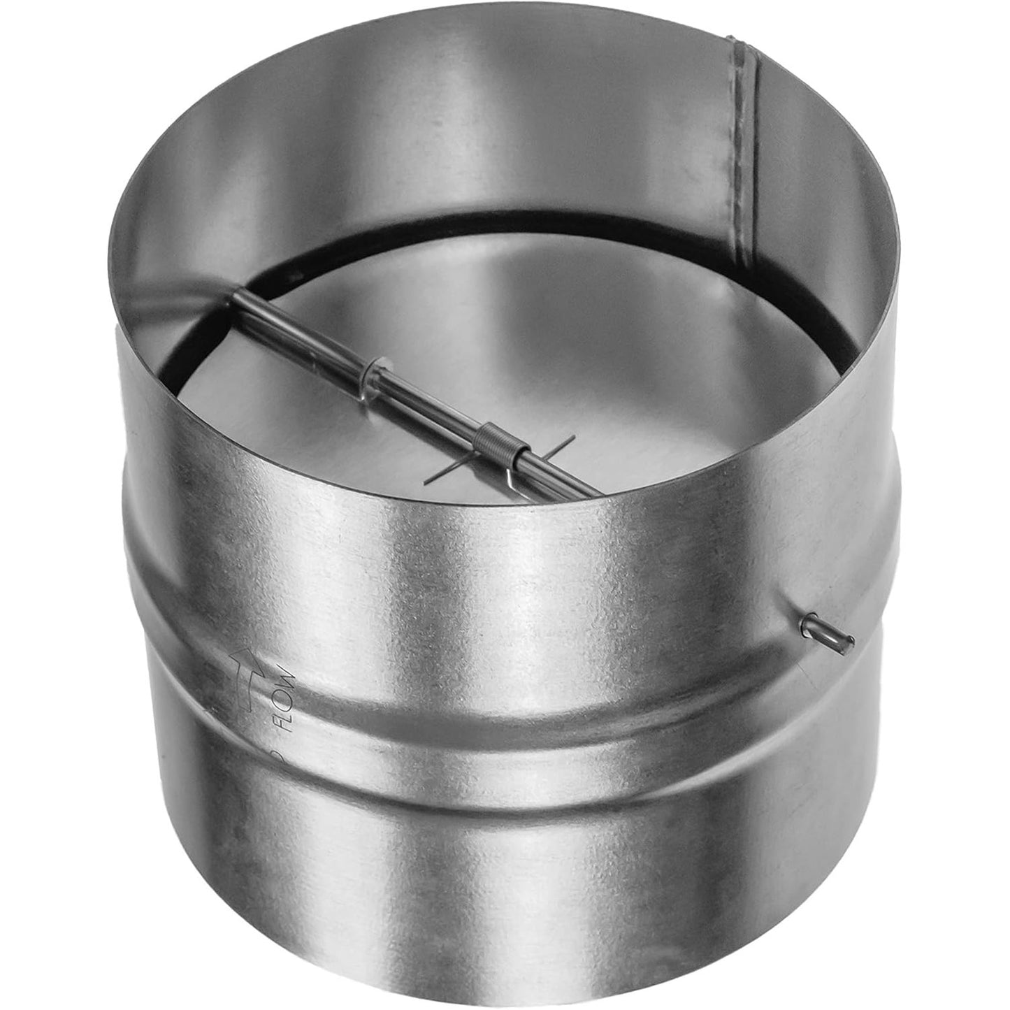 180936 - REPA MARKET Amortizatori i Rrymës së Ajrit 4 inç (100 mm), prej Çeliku të Galvanizuar, Lidhës i Kanalit të Shkarkimit HVAC, me Sustë të Inkuadruar për Ventilim të Sigurt