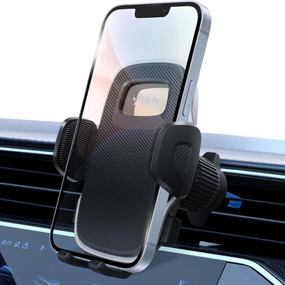 267200 - YISH Mbajtëse Telefoni për Makinë, Rrotullim 360°, Klip dhe Silikon i Përmirësuar, Universale për iPhone, Samsung, Google, Sony - E Zezë