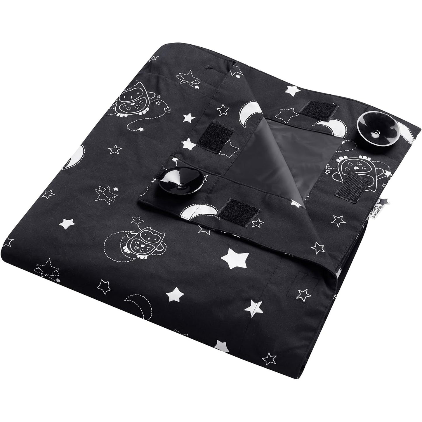 275554 - TOMMEE TIPPEE Perde portative errësuese Sleeptight, 99 x 130 cm, me printim yjesh dhe hëne, e lehtë, e rregullueshme për foshnje dhe fëmijë të vegjël