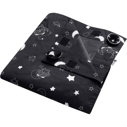 275554 - TOMMEE TIPPEE Perde portative errësuese Sleeptight, 99 x 130 cm, me printim yjesh dhe hëne, e lehtë, e rregullueshme për foshnje dhe fëmijë të vegjël