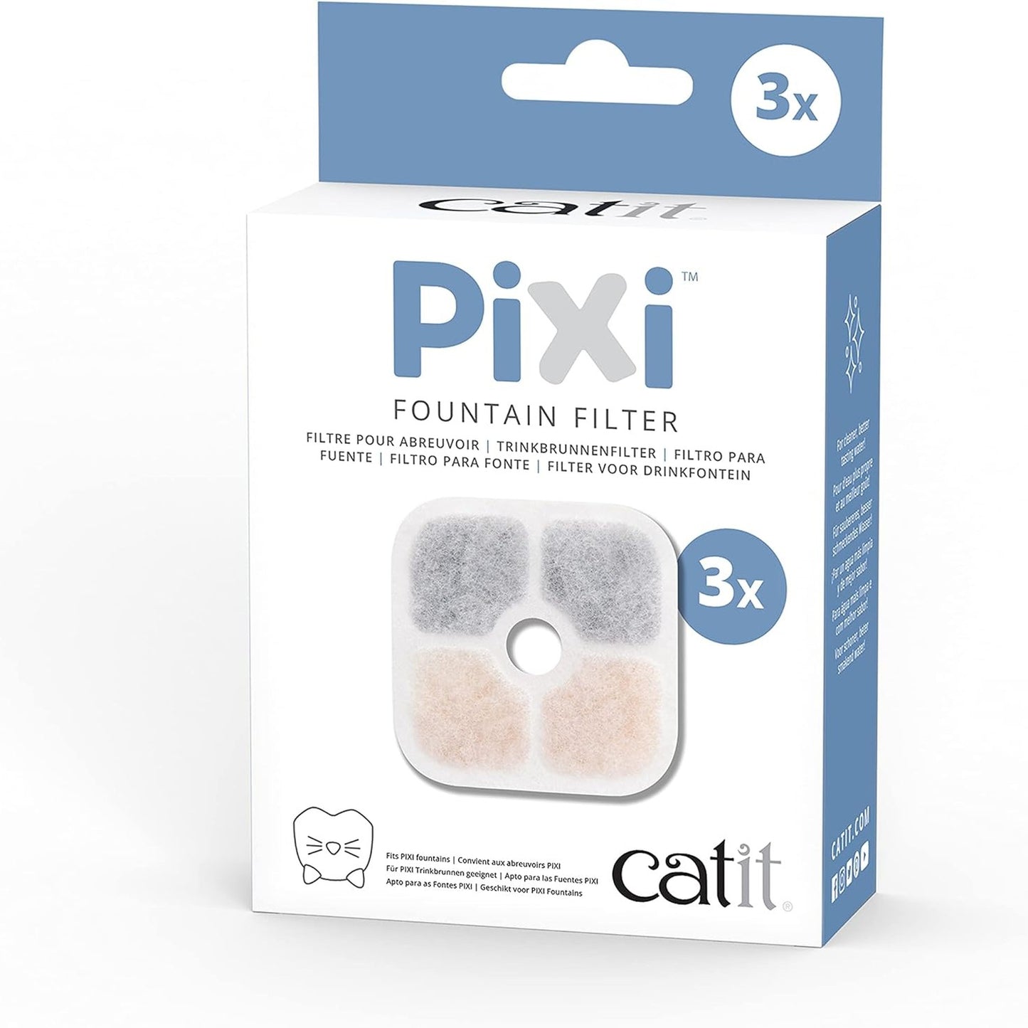 229844 - FILTËR ZËVENDËSUES CATIT 43721 PIXI, për Shatërvanin e Pijshëm, Pako me 3 pjesë