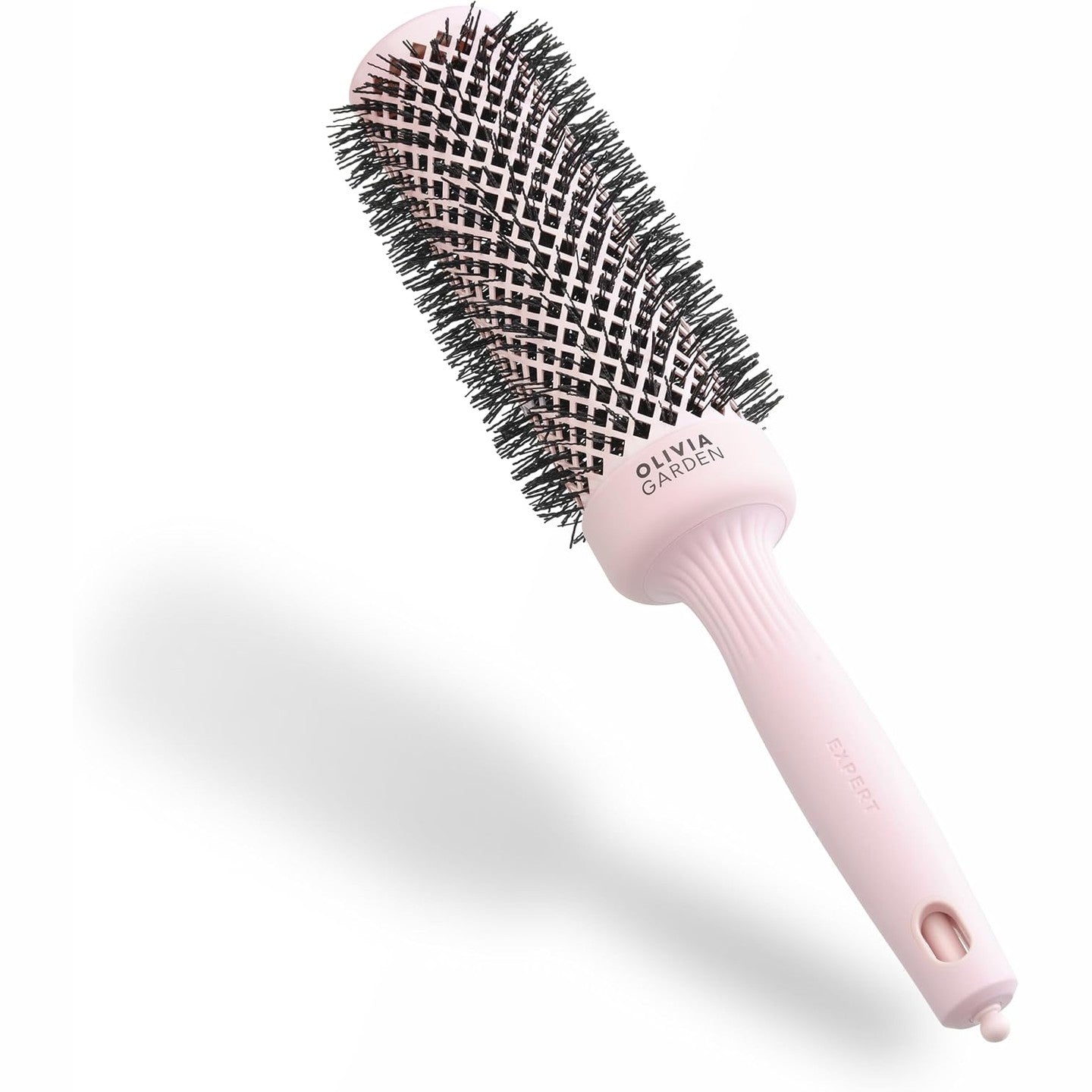 316481 - OLIVIA GARDEN Shpejtësia e Shpërthimit të Ekspertit, Furçë e rrumbullakët qeramike, Diametër 45 mm, Fuçi ekstra e gjatë për 25% shpërthime më të shpejta, Ngjyrë Rozë Pastel