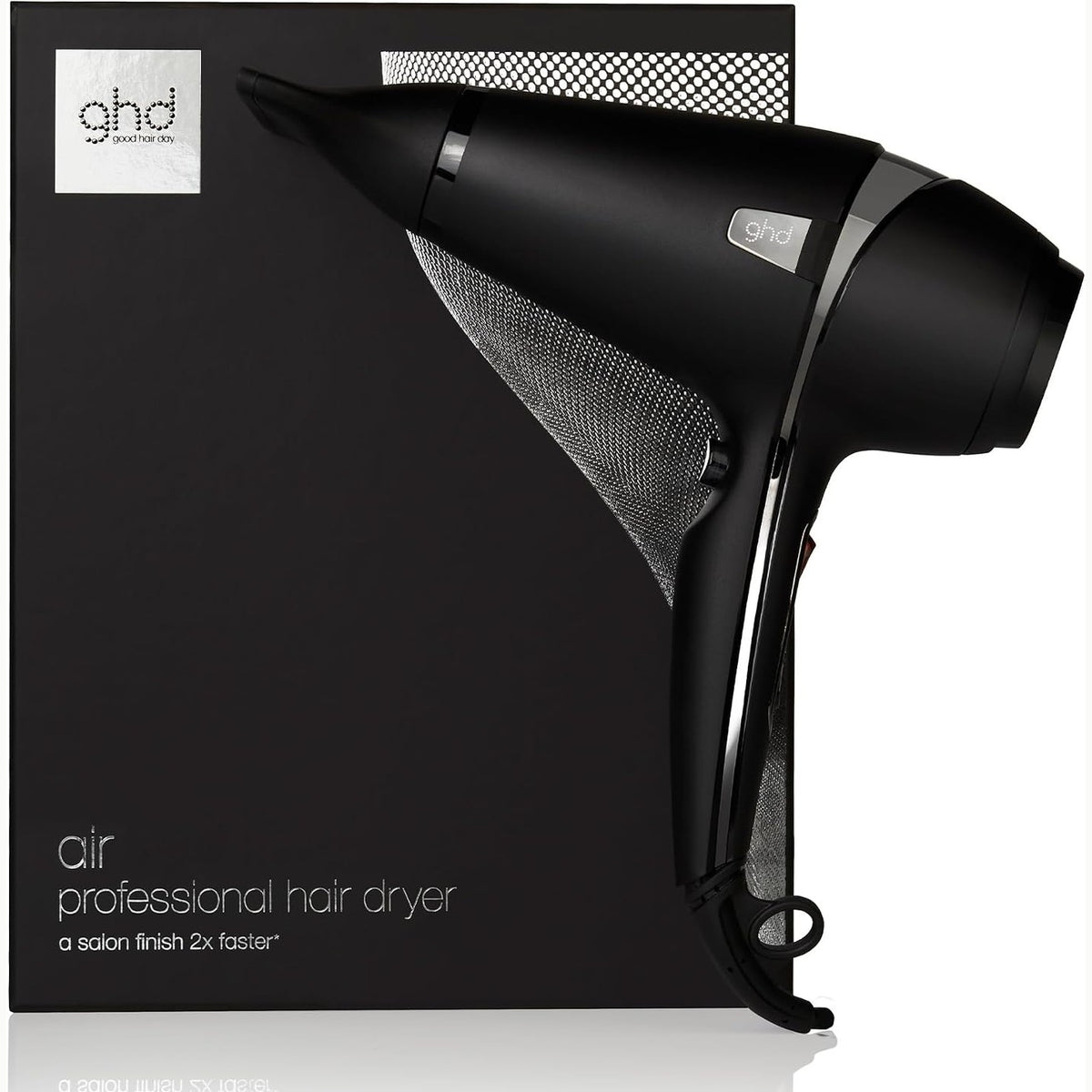 320890 - GHD Air, Tharëse flokësh profesionale me teknologji jonike me efekt anti-kaçurrela, motor i fuqishëm 2,100 W dhe spërkatje ajri me presion të lartë, tharje për në sallon, kabllo 3 m, dizajn ergonomik