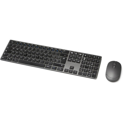 266611 - Amazon Basics Maus pa tel i rikarikueshëm, tastierë ultra e hollë, e qetë me madhësi të plotë dhe tastierë numerike, e zezë