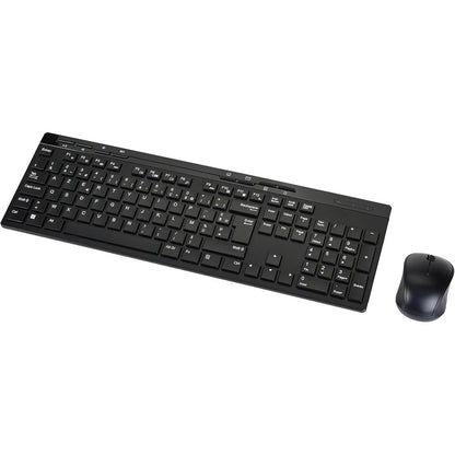 296078 - AMAZON BASICS KOMBINIM TASTIERE DHE MAUSI PA TEL ME MADHËSI TË PLOTË, MARRËS USB 2.4 GHZ, FR LAYOUT, NOIR