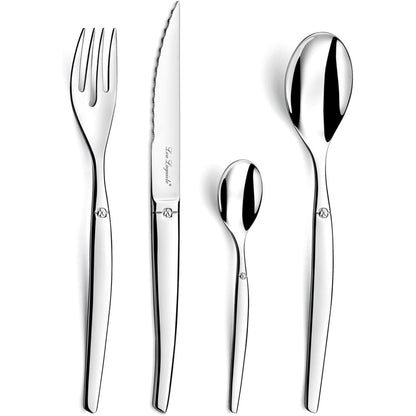 239748 - LOU LAGUIOLE Set takëmesh 24 pjesë për 6 persona, çelik inox 18/0, përfundim i lëmuar