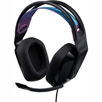 299377 - LOGITECH G G335, kufje lojërash me tel, mikrofon me çelës heshtjeje, prizë audio 3.5 mm, jastëkë veshësh me shkumë memorie, të lehta, të përputhshme me PC, PlayStation, Xbox, Nintendo Switch/Switch 2, ngjyra të zeza