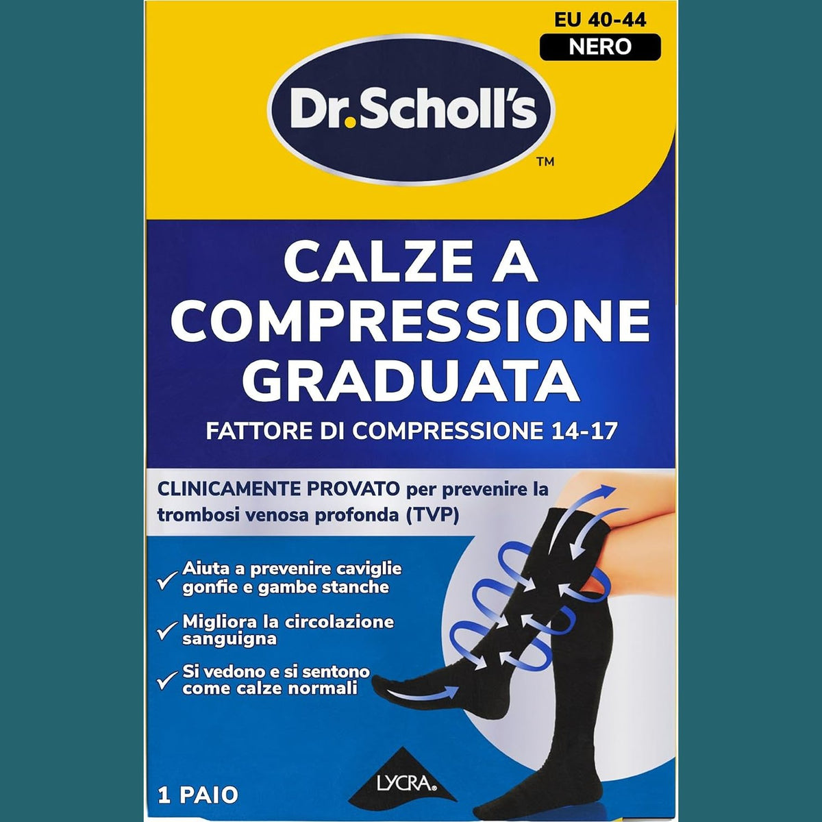 311658 - DR. SCHOLL Çorape kompresimi 44-47 për udhëtime ajrore, ndihmojnë në parandalimin e ënjtjes dhe trombozës së venave të thella (DVT)
