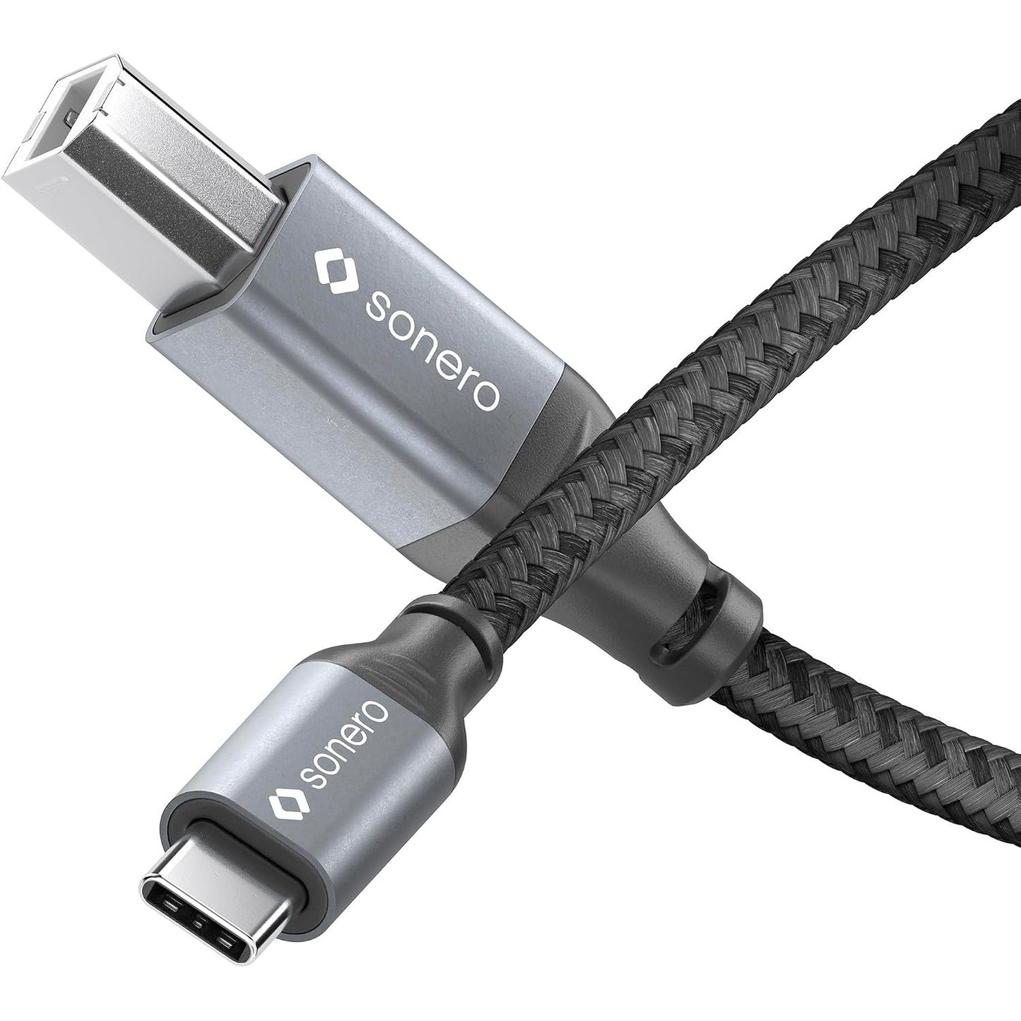 269215 - SONERO® Kabllo USB 2.0, 5.00 m, 480 MB/s, gri/e zezë
