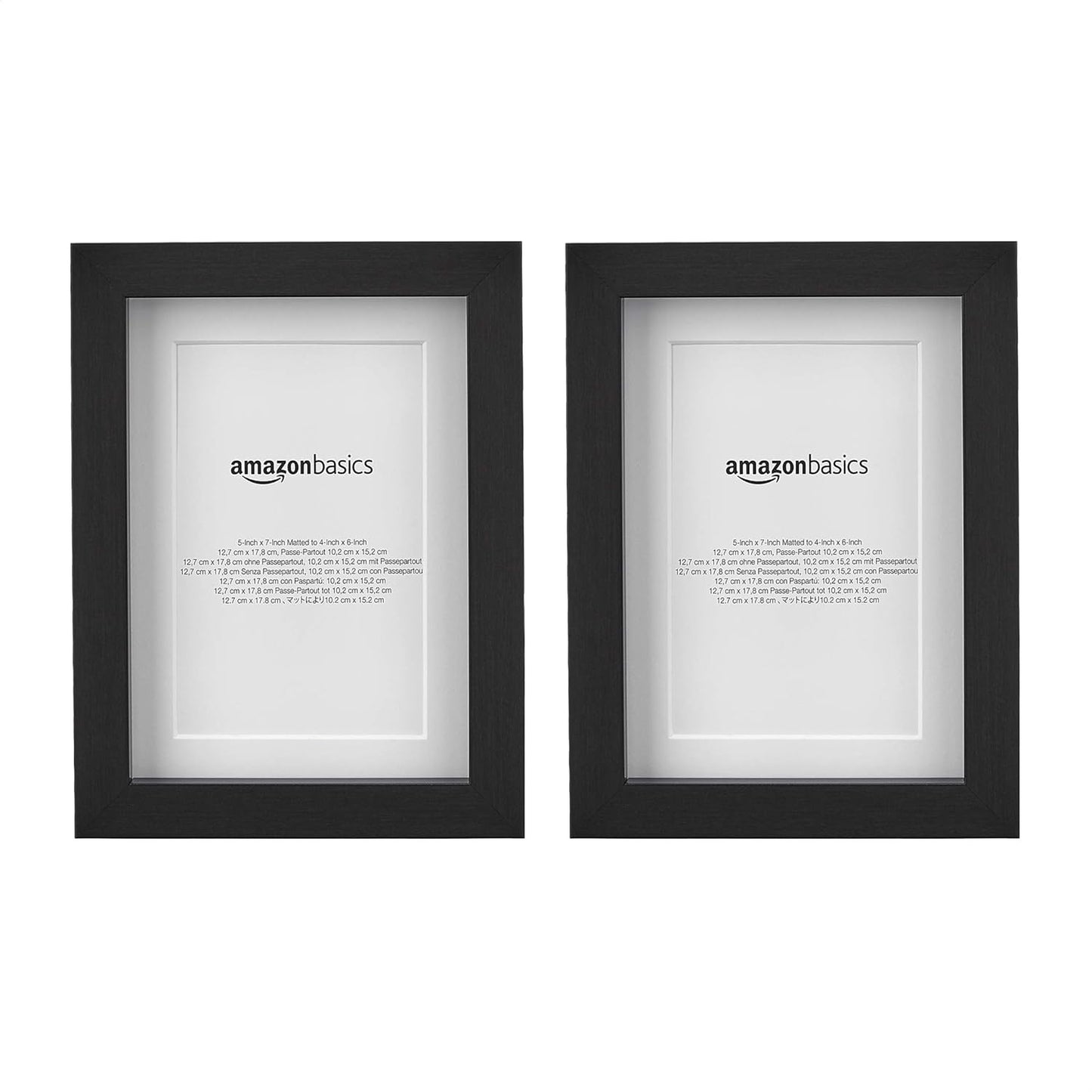 218468 - KORNIZA FOTOSH DREJTKËNDËSHE AMAZON BASICS, Pako me 2 Korniza 13 x 18 cm, të Zeza
