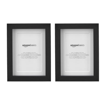 218468 - KORNIZA FOTOSH DREJTKËNDËSHE AMAZON BASICS, Pako me 2 Korniza 13 x 18 cm, të Zeza