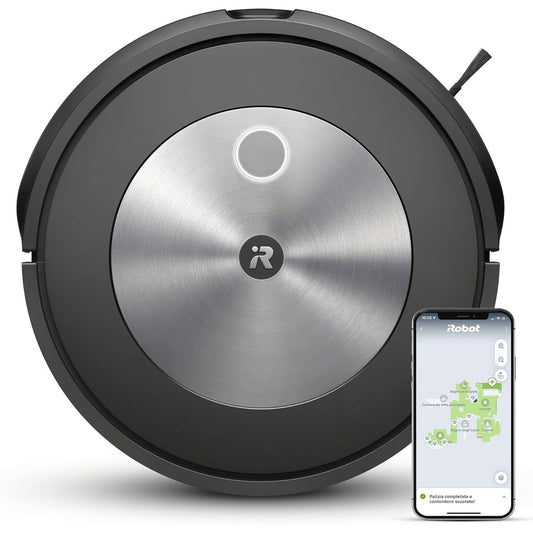 100390 - iROBOT Roomba J7, Fshesë Robotike, me Wi-Fi, Hartëzim Inteligjent, 2 Furça Shumësipërfaqësore, Zbulim i Pengesave, E Programueshme me Aplikacion dhe Asistent Zanor, Argjend