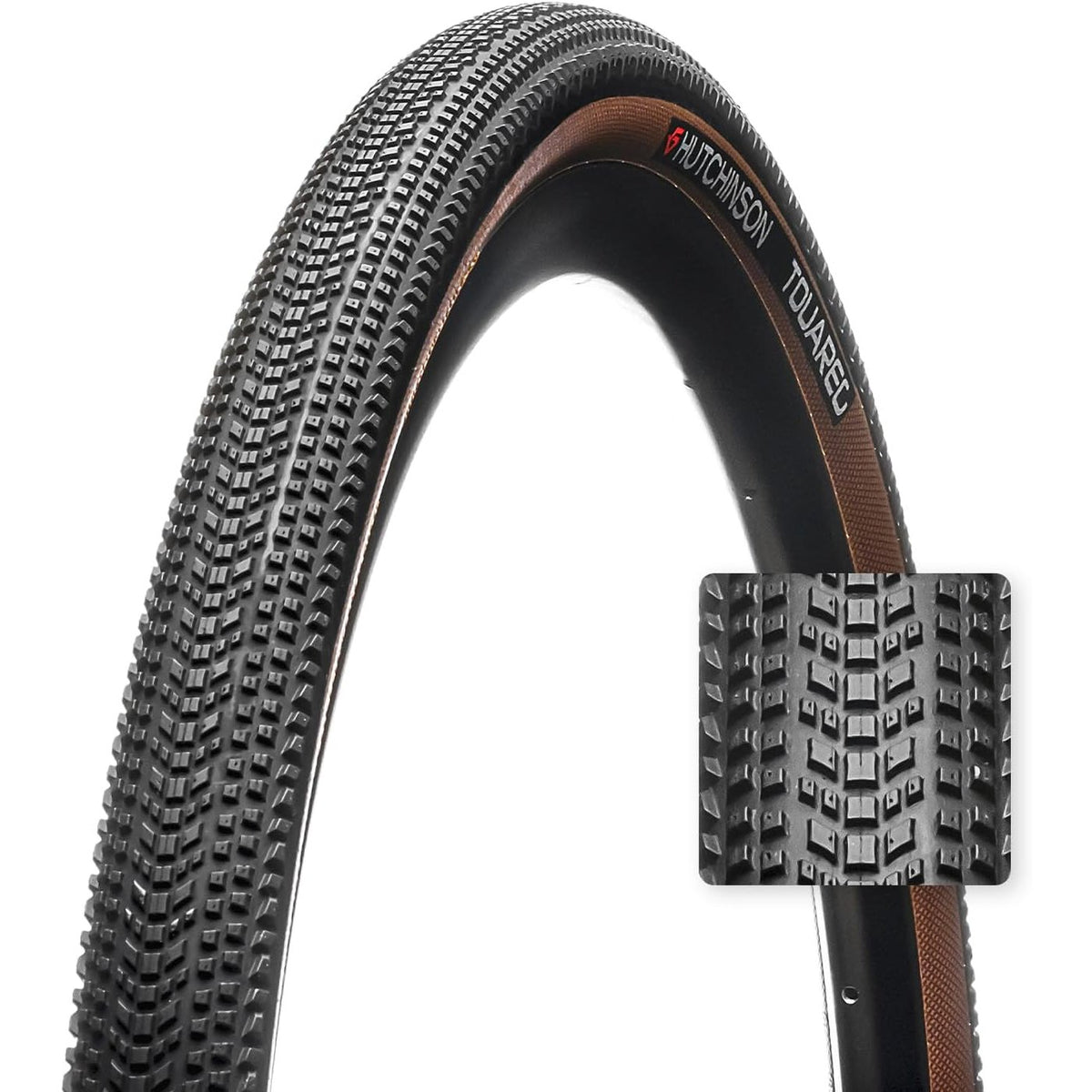 296821 - HUTCHINSON TOUAREG Tubeless Ready Gomë me Zhavorr - Përmasat 650 x 47 mm - Me Përbërje të Dyfishtë - E Zezë/Ngjyrë Kafe