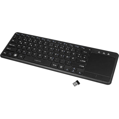 296005 - LOGILINK ID0188 Tastierë pa tel me touchpad, 12 taste funksionesh, modalitet gjumi, për PC/Windows/MacOS/Smart TV/Android Box, e zezë