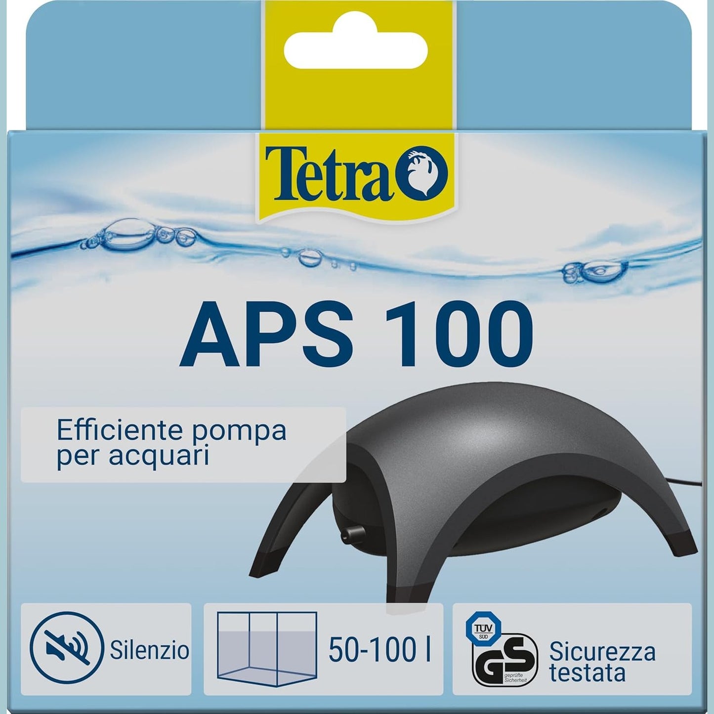 205657 - TETRA APS 100 - Pompë Ajri për Akuarium - Pompë Diafragme e Qetë për Akuariume 50-100L, e Zezë