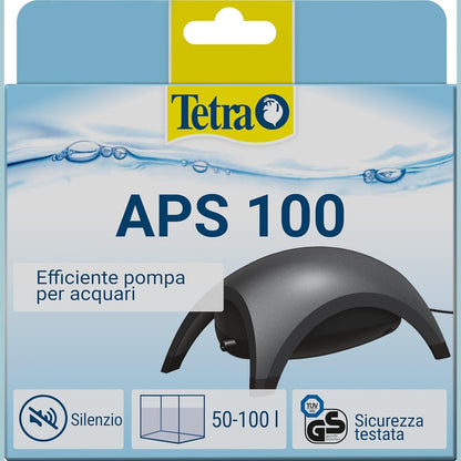 205657 - TETRA APS 100 - Pompë Ajri për Akuarium - Pompë Diafragme e Qetë për Akuariume 50-100L, e Zezë