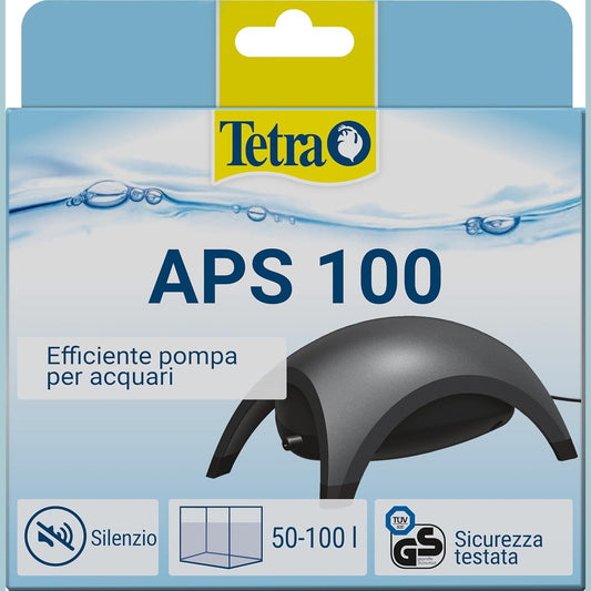 205657 - TETRA APS 100 - Pompë Ajri për Akuarium - Pompë Diafragme e Qetë për Akuariume 50-100L, e Zezë