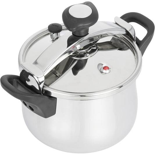 221318 - JATA HOGAR OPC6 - Tenxhere me presion të shpejtë prej çeliku inox, kapacitet 6 litra, 3 sisteme sigurie, i përshtatshëm për të gjitha llojet e sobave