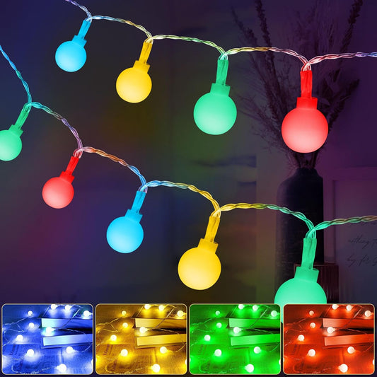 138447 - AUAUY, Dritat LED me tela 6M 40 LED funksionuese me bateri, Dritat e Krishlindjeve per Dekorime, Dasma, Ditelindje, Dekorime te Brendshme dhe te Jashtme, Ngjyra