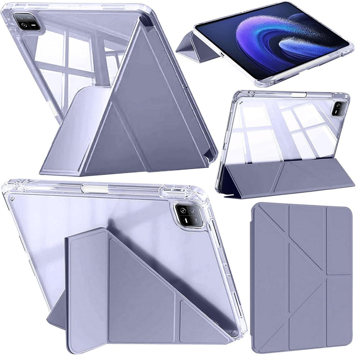 310468 - A-BEAUTY Mbrojtëse për Xiaomi iPad 6/6 Pro 11 inç 2023, mbajtëse lapsash, transparente, rezistente ndaj goditjeve, Gjumë/Zgjim Automatik, Ngjyrë livandoje