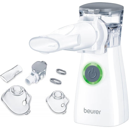 275043 - BEURER Inhalator IH 57, nebulizator me membranë vibruese, teknologji aerosol, portativ me bateri të rikarikueshme, për trajtimin e ftohjeve dhe astmës.