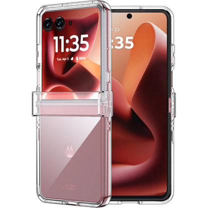 277205 - FDHYFGDY Mbështjellëse për Motorola Razr 70 Ultra/60 Ultra, transparente, kundër rrëshqitjes, rezistente ndaj goditjeve, ultra e hollë, rezistente ndaj gërvishtjeve