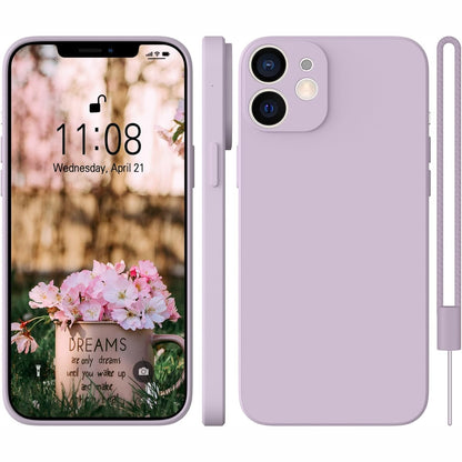 274599 - WXX Mbulesë silikoni për iPhone 11, e hollë me mikrofibër, Mbrotëse ndaj gërvishtjeve, 6.1 inç, vjollcë mat