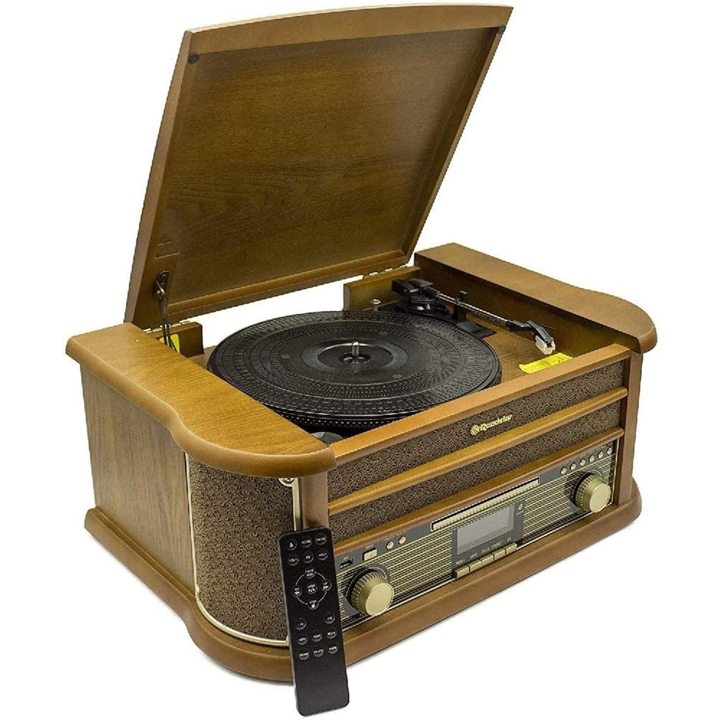 272630 - ROADSTAR Gramafon HIF-1993 BT, Sistem kompakt retro me CD player, Bluetooth, kasetofon, USB, radio, funksion kodimi direkt